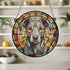 Greyhound Grey Stained Glass Effect Suncatcher